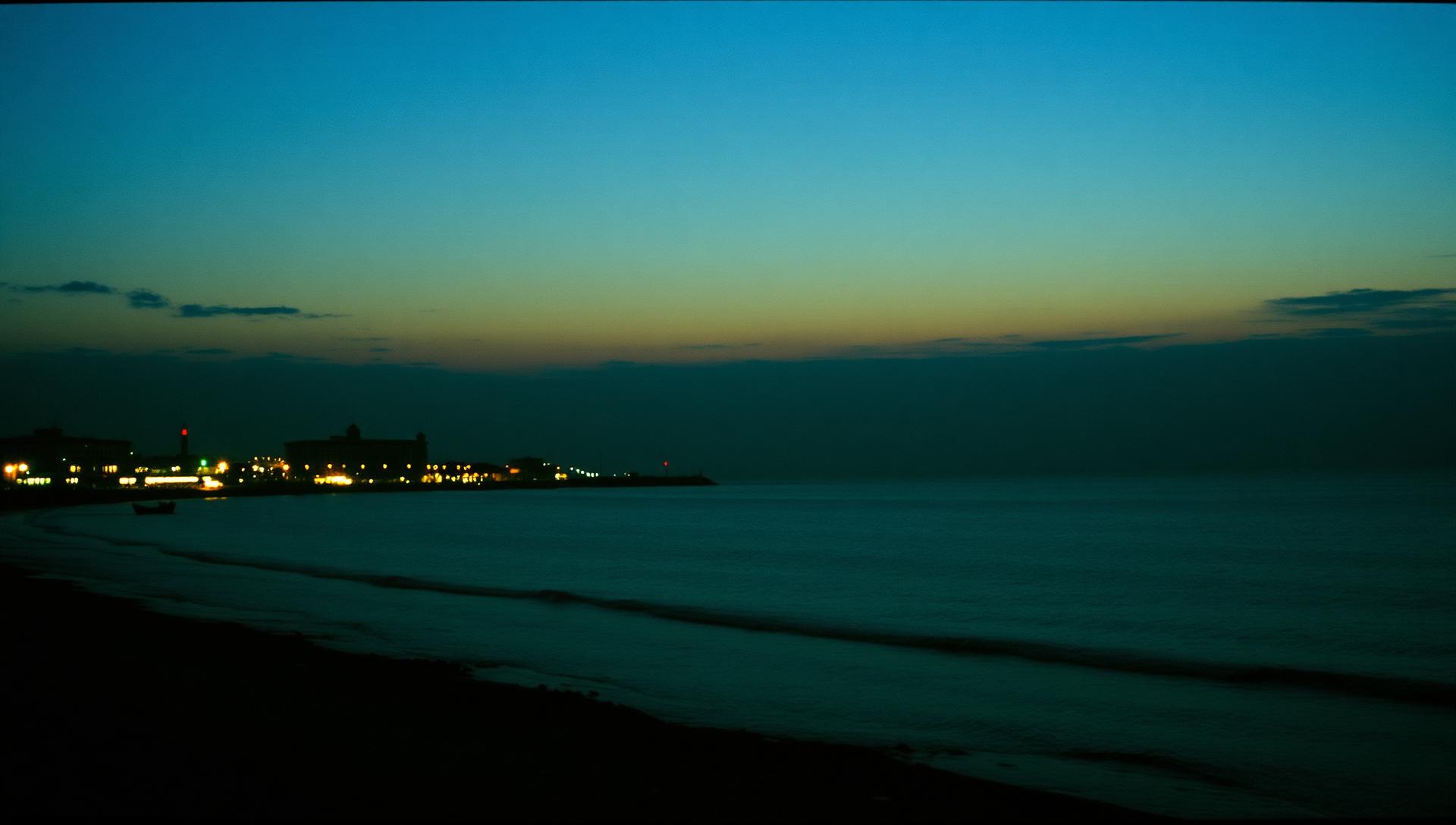 Riviera di Rimini al tramonto